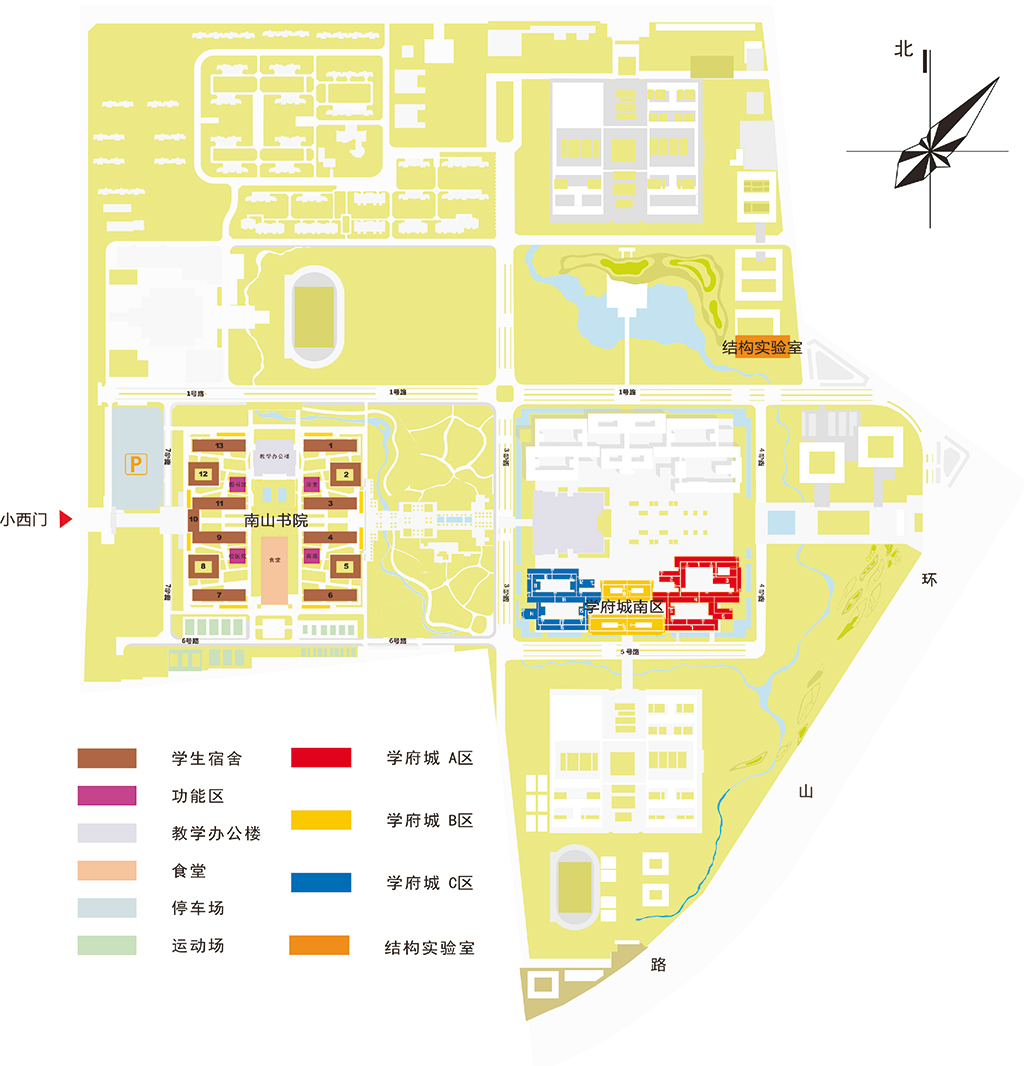 陕西科技大学平面图图片